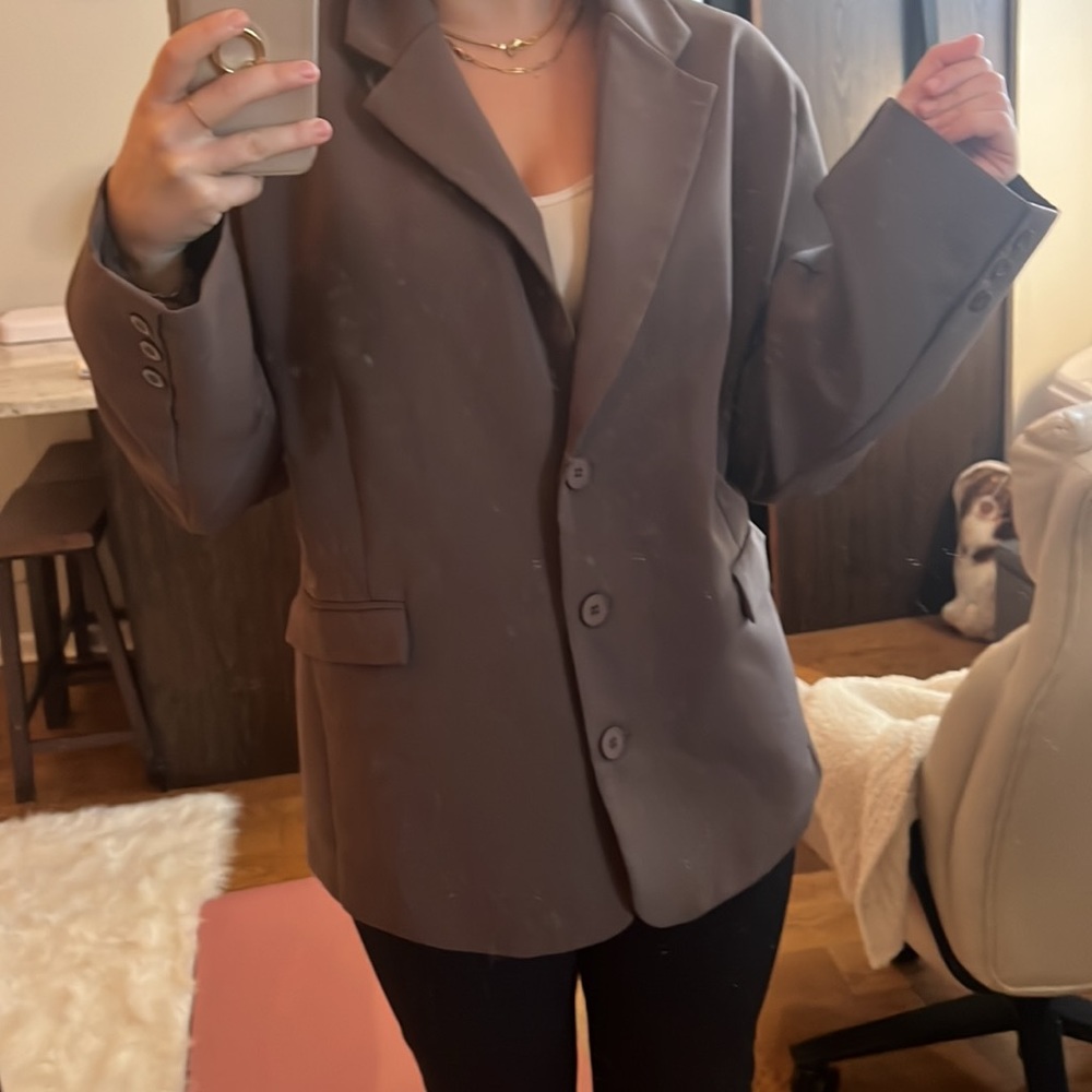Oversized Blazer - Brown